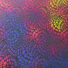 90 Pre Made Etched Pattern #131 Mini Mosaic, Aurora Borealis G-Magenta CBS Dichroic on Thin Clear Glass