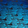 90 Pre Made Etched Pattern #133 Waves, P-Teal CBS  Dichroic on Thin Clear Glass