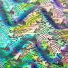 90 Pre Made Etched Pattern #133 Waves, Twizzle Mixture CBS Dichroic on Thin Black Glass