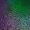 90 Pre Made Etched Pattern #136, Exploding Chrysanthemum, Mixture CBS Dichroic on Thin Black Glass