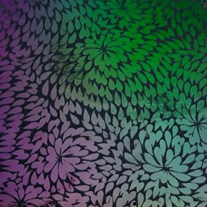 90 Pre Made Etched Pattern #136, Exploding Chrysanthemum, Mixture CBS Dichroic on Thin Black Glass