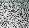 90 Pre Made Etched Pattern #136, Exploding Chrysanthemum, R Silver CBS Dichroic on Thin Clear Glass