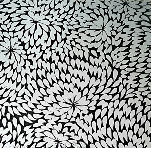 90 Pre Made Etched Pattern #136, Exploding Chrysanthemum, R Silver CBS Dichroic on Thin Clear Glass