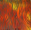 90 Pre Made Etched Pattern #138 Wood Grain, Aurora Borealis Cyan Dark Dark Red Dichroic on Thin Black Glass