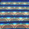 90 Pre Made Etched Pattern #139 Florida Fans, RBA Salmon CBS Dichroic on Thin Black Glass