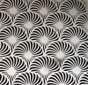 90 Pre Made Etched Pattern #139 Florida Fans, R-Silver CBS Dichroic on Thin Clear Glass