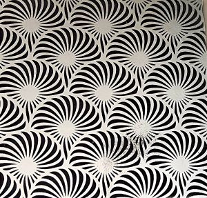 90 Pre Made Etched Pattern #139 Florida Fans, R-Silver CBS Dichroic on Thin Clear Glass