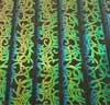 90 Pre Made Etched Pattern #147 Nouveau, Tropical Rays 3/4" CBS Dichroic on Thin Clear Glass