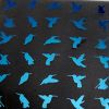 90 Pre Made Etched Pattern #152 Hummers, R-Silver Blue Dichroic on Vintage FX Thin Glass