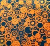90 Pre Made Etched Pattern #155 Gears, Cyan Red CBS Dichroic on Thin Black Glass