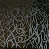 90 Pre Made Etched Pattern #158 Twisted, R-Silver CBS Dichroic on Thin Clear Glass