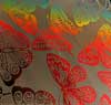 90 Pre Made Etched Pattern #160 Giant Moths, RBD Candy CBS Dichroic on Thin Clear Glass #2
