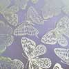 90 Pre Made Etched Pattern #160 Giant Moths, R-Silver CBS Dichroic on Thin Neo Lavender  Glass