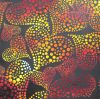 90 Pre Made Etched Pattern #161 Mosaic Hearts, Aurora Borealis Candy CBS Dichroic on Vintage FX Thin Clear Glass