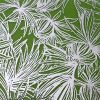 90 Pre Made Etched Pattern #183 Banana Leaf, R-Silver Dichroic on Thin Bullseye Spring Green Glass