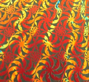 90 Pre Made Etched Pattern #186 Pin Wheels, Voltage Cyan Dark Dark Red CBS Dichroic on Thin Black Glass