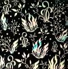 90 Pre Made Etched Pattern #199 Seaweed #1, Voltage G-Pink Dichroic on Thin Black Glass