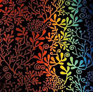 90 Pre Made Etched Pattern #198 Seaweed #1, RBD Candy CBS Dichroic on Thin Black Glass
