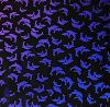 90 Pre Made Etched Pattern #203 Dolphins, Crinkle Purple CBS Dichroic on Thin Black Glass