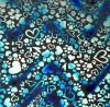 90 Pre Made Etched Pattern #204 Hearts & Paws, Twizzle R-Silver CBS Dichroic on Thin Clear Glass