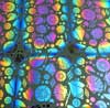 90 Pre Made Etched Pattern #205 Shells,RBB G-Mag Blue Dichroic on Thin Black Glass