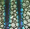 90 Pre Made Etched Pattern #205 Shells,RBB Silver Dichroic on Thin Clear Glass