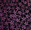 90 Pre Made Etched Pattern #207 Pointed Plumeria , G-Pink Dichroic on Thin Black Glass