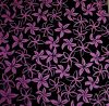 90 Pre Made Etched Pattern #207 Pointed Plumeria , G-Pink CBS Dichroic on Thin Black Glass
