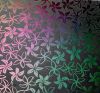 90 Pre Made Etched Pattern #207 Pointed Plumeria , Mixture CBS Dichroic on Thin Clear Wissmach Glass