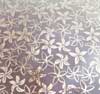 90 Pre Made Etched Pattern #207 Small Pointed Plumeria, Silver Dichroic on Thin Neo Lavender Glass