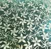 90 Pre Made Etched Pattern #207 Small Pointed Plumeria, Silver CBS Dichroic on Thin Steel Glass