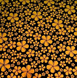 90 Pre Made Etched Pattern #208 Small Round Plumeria, Cyan Red CBS Dichroic on Thin Black Glass