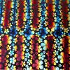 90 Pre Made Etched Pattern #208 Small Round Plumeria, RBA Candy CBS Dichroic on Thin Clear  Glass