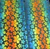 90 Pre Made Etched Pattern #208 Small Round Plumeria, RBB CDDR Dichroic on Thin Clear  Glass