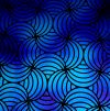 90 Pre Made Etched Pattern #211 Twirler, Aurora Borealis P-Teal CBS Dichroic on Thin Black Glass