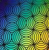 90 Pre Made Etched Pattern #211 Twirler, RB2 CBS Dichroic on FX Thin Clear Glass
