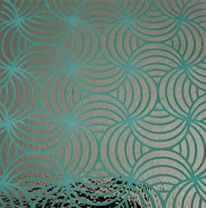 90 Pre Made Etched Pattern #211 Twirler, Red Silver CBS Dichroic on Thin Lt Aqua Glass