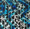 90 Pre Made Etched Pattern #215 Small Bamboo, Twizzle R-Silver CBS Dichroic on Thin Black Glass