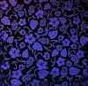 90 Pre Made Etched Pattern #216 Sakura & Philodendron, Crinkle Violet Dichroic on Black Glass