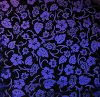 90 Pre Made Etched Pattern #216 Sakura & Philodendron, Crinkle Violet CBS Dichroic on Black Glass