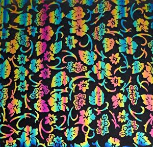 90 Pre Made Etched Pattern #216 Sakura & Philodendron, RBA G-Maganta CBS Dichroic on Thin Clear Glass