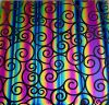 90 Pre Made Etched Pattern #220 "S" Curl, RBA G-Magenta Blue CBS Dichroic on Thin Clear Glass