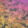 90 Pre Made Etched Pattern #081 Native American Leaf, RB2 CBS Dichroic on Vintage FX Thin Clear Glass