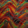 90 Pre Made Etched Pattern #169 Geometric Patchwork, Twizzle Candy CBS Dichroic on Thin Black Glass
