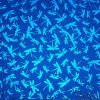 90 Sand Carved Pattern #089 Dragonflies, Pink Teal CBS Dichroic on Black Glass