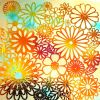 90 Sand Carved Pattern #105 1960's Flowers, Aurora Borealis G-Mag CBS Dichroic on Aventurine Glass