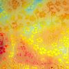 90 Sand Carved Pattern #127 Cherry Blossom, Aurora Borealis Candy CBS Dichroic on Smokey OP Glass