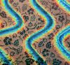 90 Sand Carved Pattern #216 Sakura and Philodendron, Twizzle Candy CBS Dichroic on Med. Green OP Glass