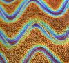90 Sand Carved Pattern #223 Swirling Net, Twizzle Black Cherry CBS Dichroic on Ruby Red Glass