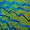 90 Voltage Blue Gold CBS Dichroic on Florentine Thin Glass
